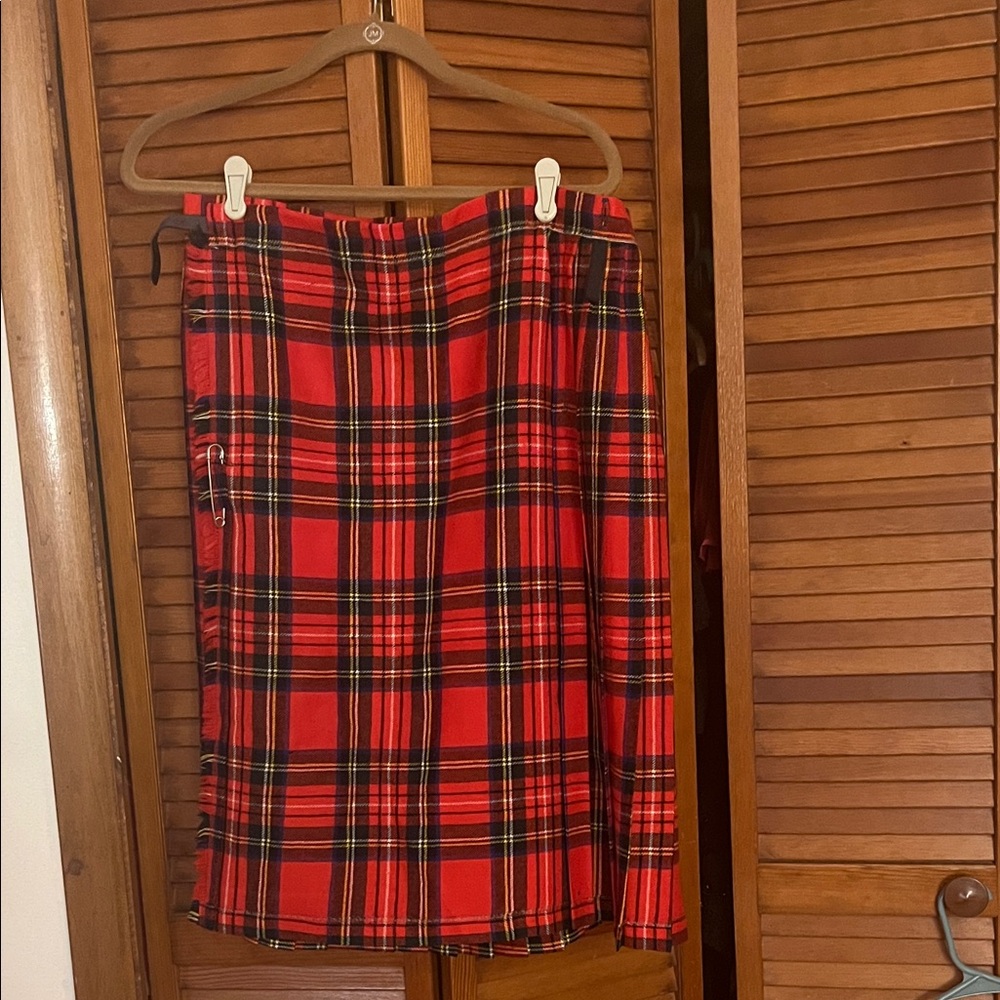 Red Plaid Women's Skirt
